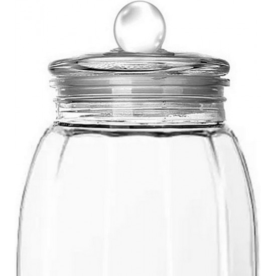 Pote Hermético 2,5 Litros Para Mantimento em Vidro Delisoga